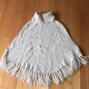 M/L Forever21 Cream Turtleneck Poncho